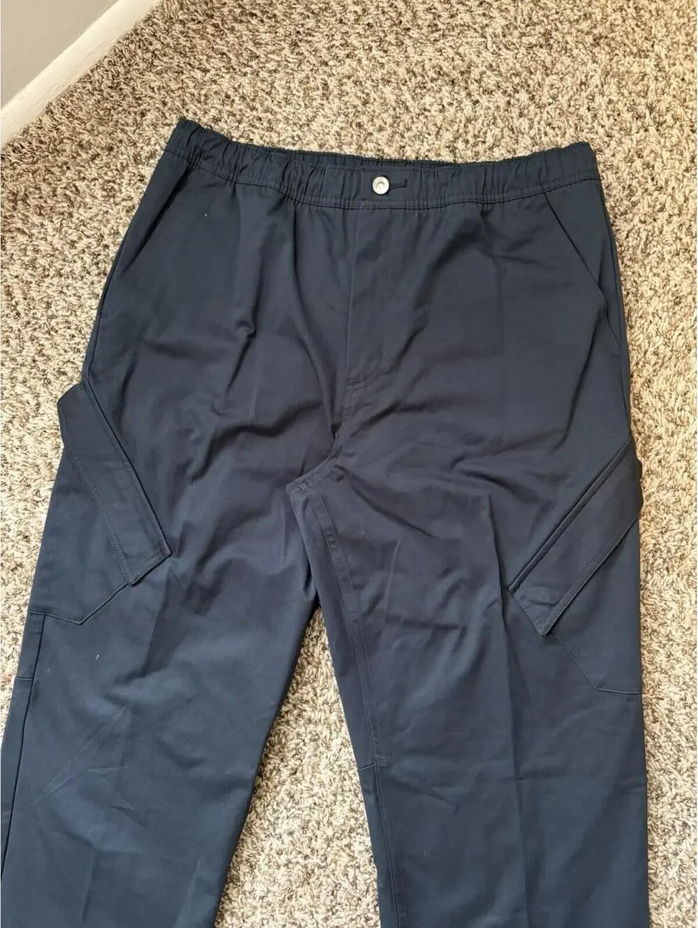 Jordan Men’s Black Woven Track Cargo Pants Basketball Athletic Large FB7305-010